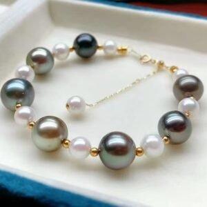 Home Akoya and Tahitian pearl adjustable bracelet