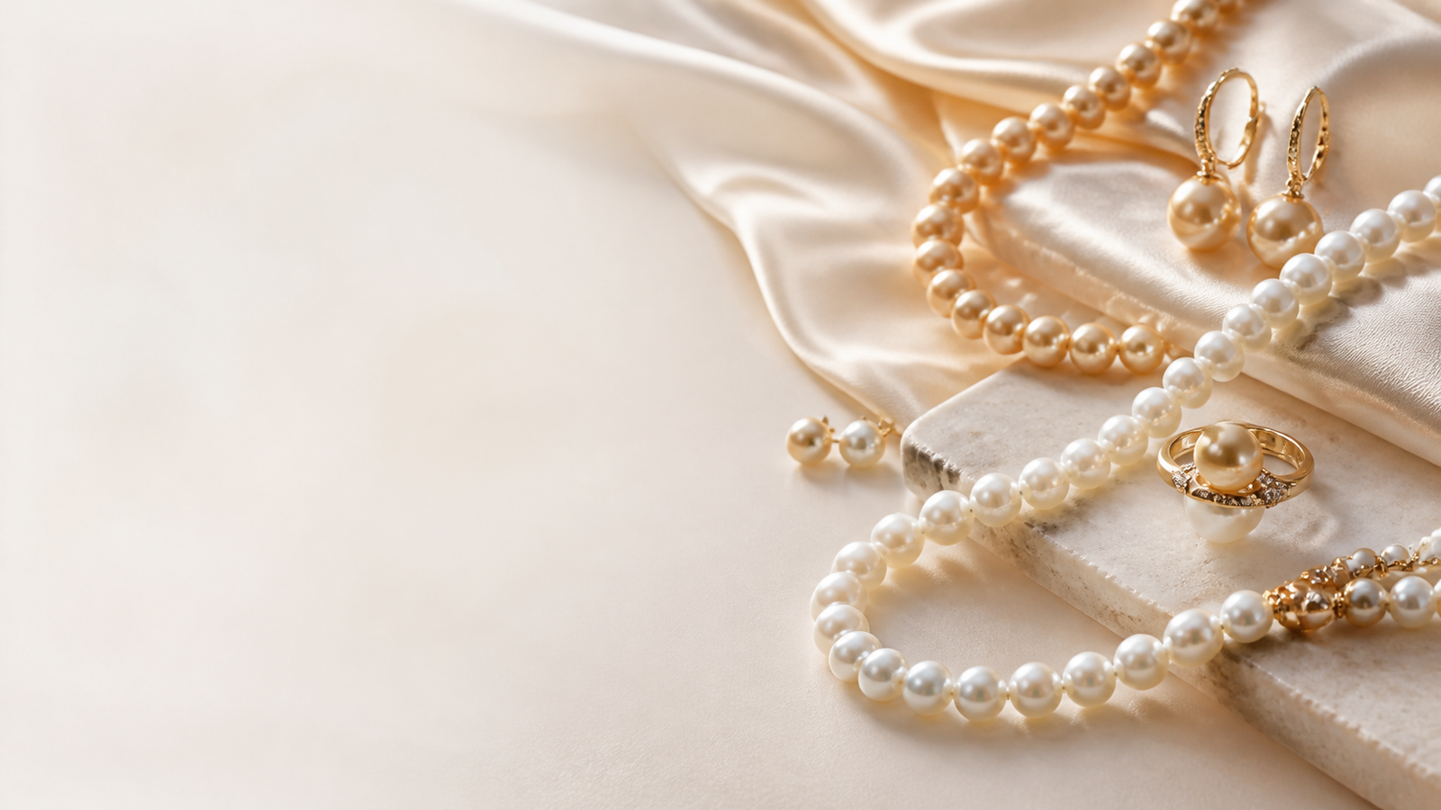 Pearl necklace earrings bracelet and ring arranged for the Beiluoshi 20 percent sale