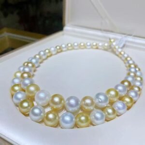 Home Mixed-color pearl strand necklace
