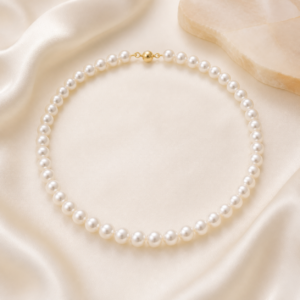 Home Classic white freshwater pearl necklace for TikTok Live jewelry checkout